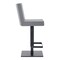 Armen Living Legacy Adjustable Height Swivel Gray Faux Leather and Black Metal Bar Stool LCLGSWBAMBGR - alternate 4